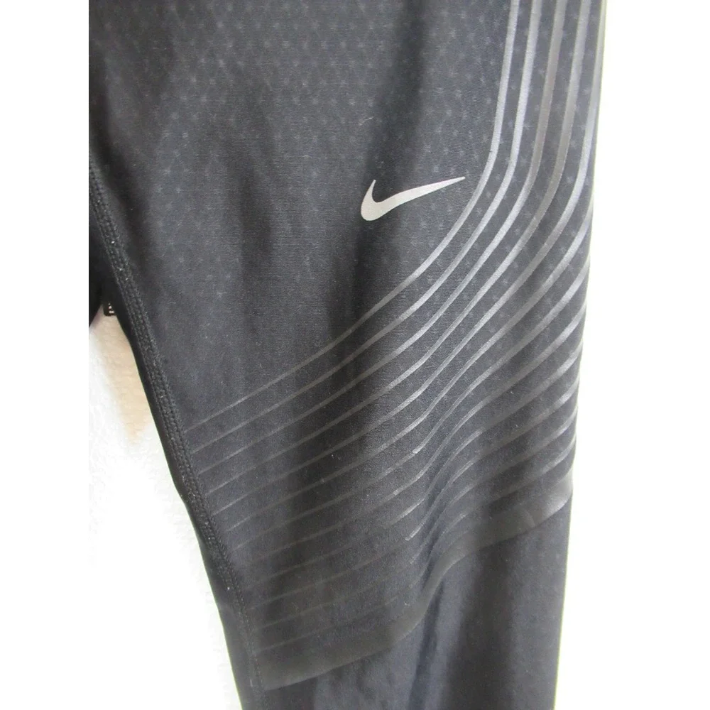 Nike Power Speed Compression Tights Women XS Black Zip Pocket 719784
